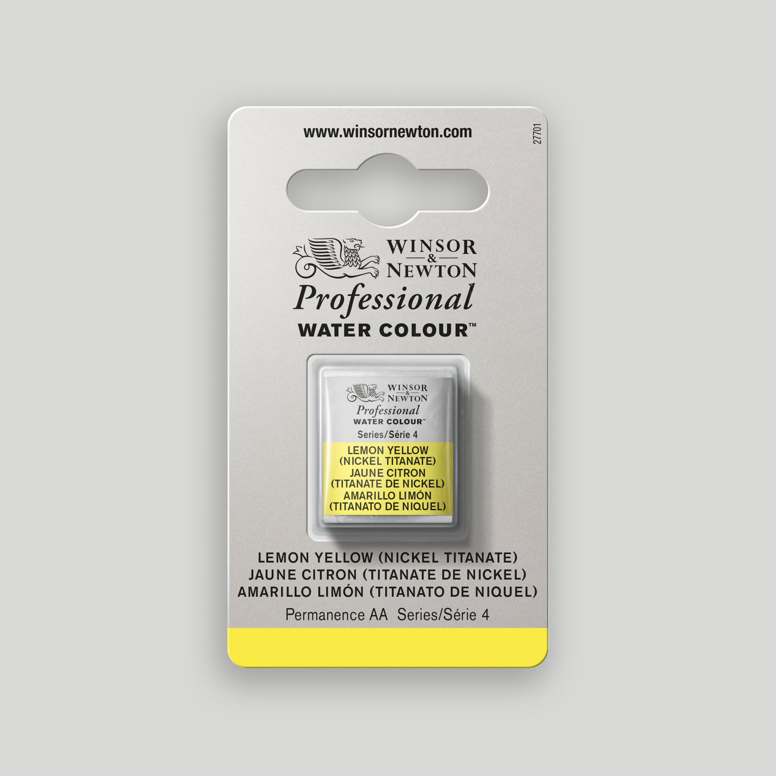 Winsor & Newton Professional Water Colour half pan Lemon Yellow 4