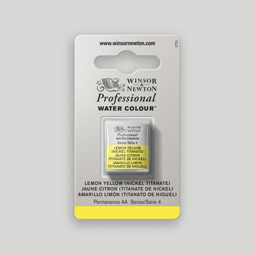 Winsor & Newton Professional Water Colour half pan Lemon Yellow 4