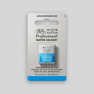 Winsor &amp; Newton Professionelle Wasserfarbe, halbe Näpfchen, Manganblau, Farbton 2