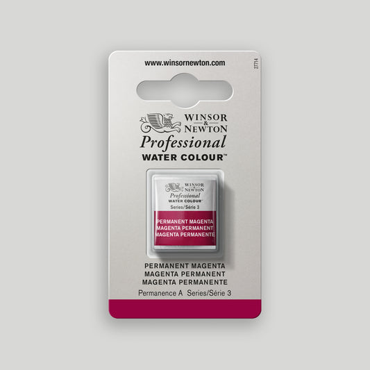 Winsor &amp; Newton Professional Water Color half pan Permanent Magenta 3