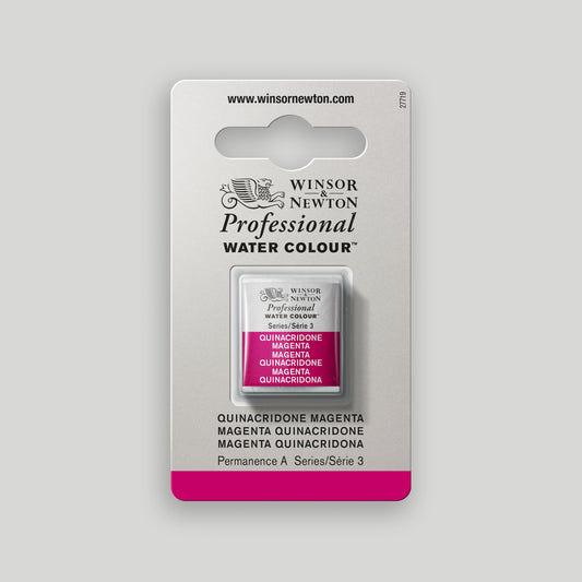 Winsor & Newton Professional Water Colour half pan Quinacridone Magenta 3