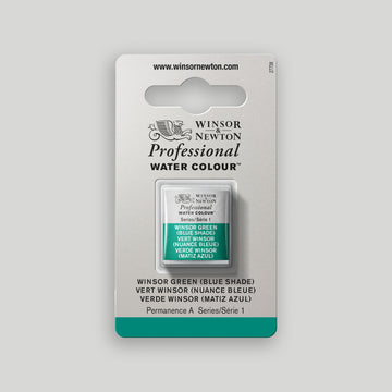 Winsor &amp; Newton Professional Water Color half pan Winsor Green (Blue shade) 1