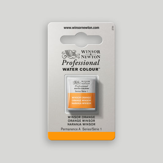 Winsor &amp; Newton Professionelle Wasserfarbe, halbe Näpfchen Winsor Orange 1