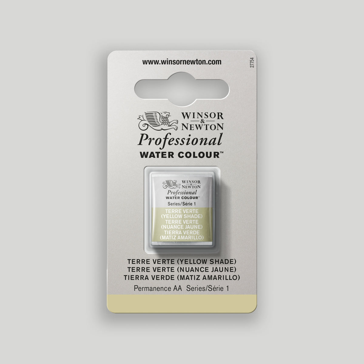 Winsor & Newton Professional Water Colour half pan Terre Verte (Yellow shade) 1