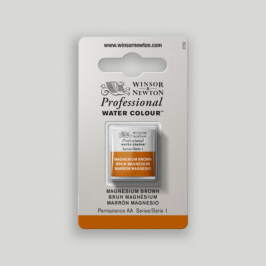 Winsor &amp; Newton Professionelle Wasserfarbe, halbe Näpfchen, Magnesiumbraun, 1