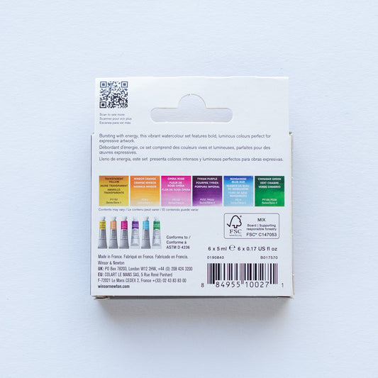Winsor & Newton Professional Watercolour Set 6x5ml Vibrant Colours