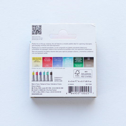 Winsor & Newton Professional Watercolour Set 6x5ml Urban Sketching