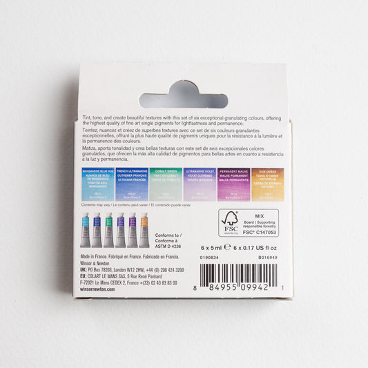 Winsor & Newton Professional set 6 x 5ml Granulating