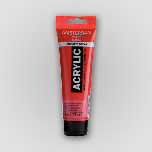 Amsterdam Acrylverf 120 ml 317 Transparantrood Middel