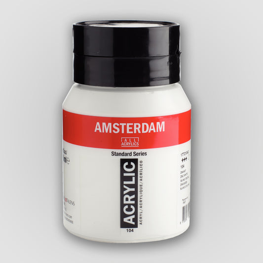 Amsterdam Acrylverf 104 Zinkwit 500ml