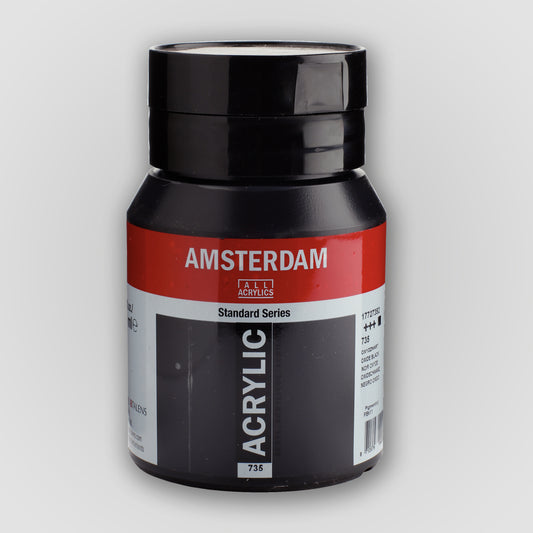 Amsterdam Acrylverf 735 Oxydzwart 500ml