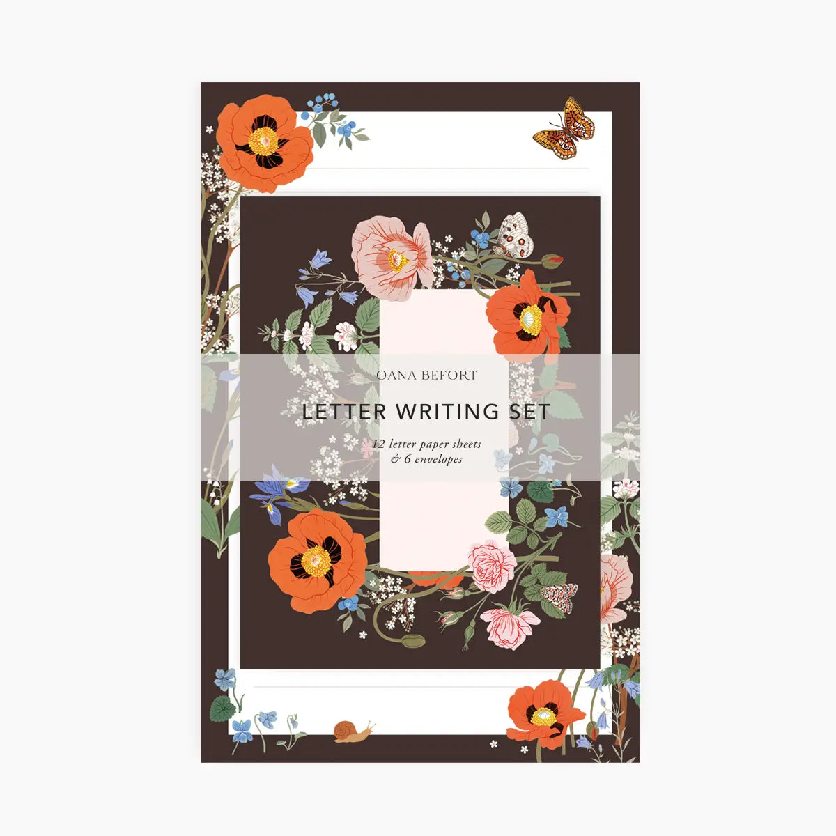 Letter writing set 'Wild flowers' by Botanica Paper co.