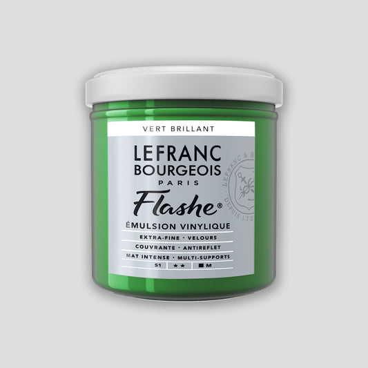 Lefranc Bourgeois Flashe Acrylfarbe, 125 ml, Brillantgrün