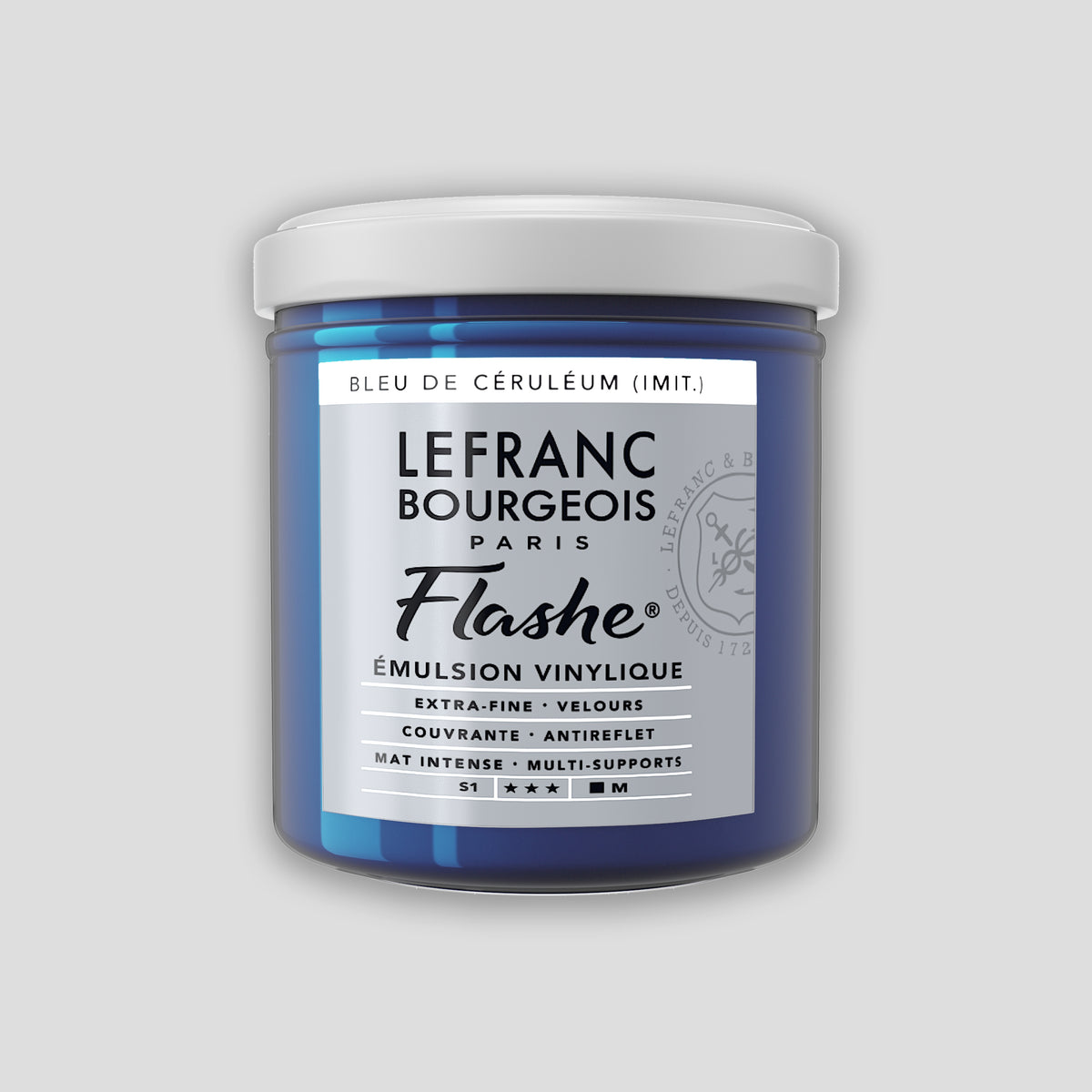 Lefranc Bourgeois Flashe Acrylic Paint 125ml Cerulean Blue Hue