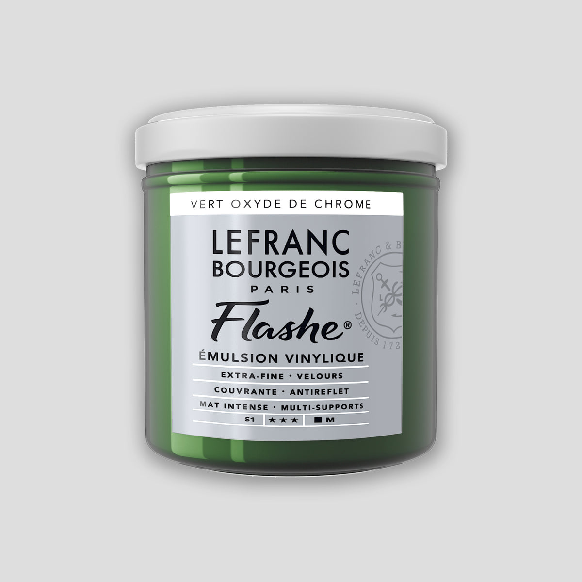 Lefranc Bourgeois Flashe Acrylic Paint 125ml Chromium Oxide Green
