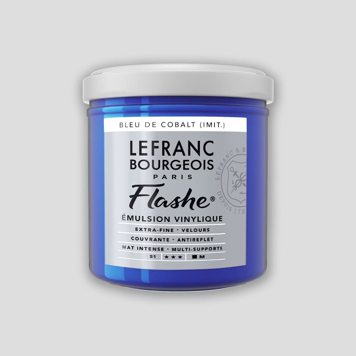 Lefranc Bourgeois Flashe Acrylic Paint 125ml Cobalt Blue Hue