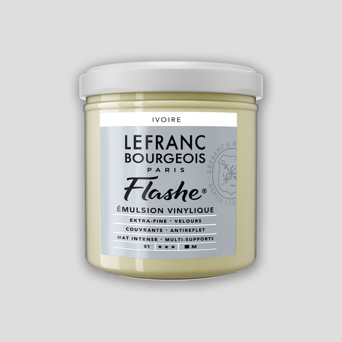 Lefranc Bourgeois Flashe Acrylfarbe, 125 ml, Elfenbeinfarben