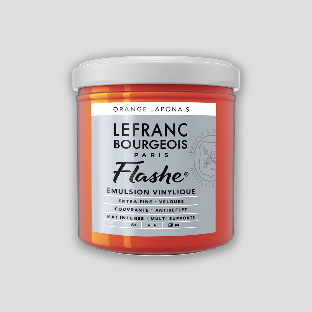 Lefranc Bourgeois Flashe Acrylic Paint 125ml Japanese Orange