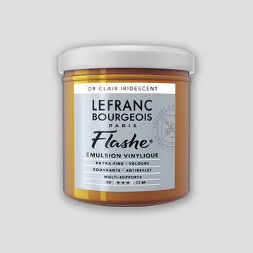 Lefranc Bourgeois Flashe Acrylic Paint 125ml Light Gold Iridescent