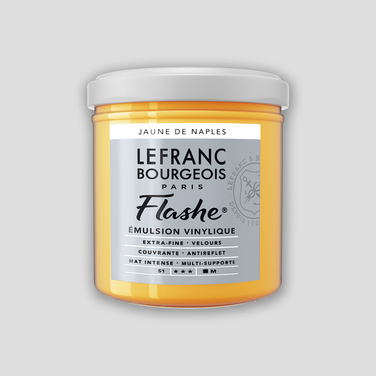 Lefranc Bourgeois Flashe Acrylfarbe, 125 ml, Farbton Neapelgelb