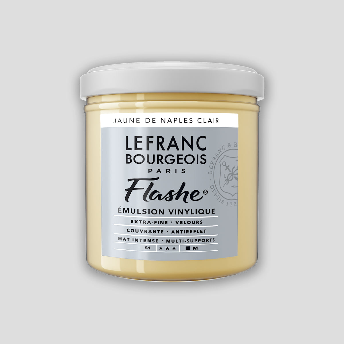 Lefranc Bourgeois Flashe Acrylic Paint 125ml Naples Yellow Light