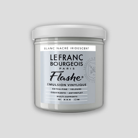 Lefranc Bourgeois Flashe Acrylic Paint 125ml Pearl White Iridescent