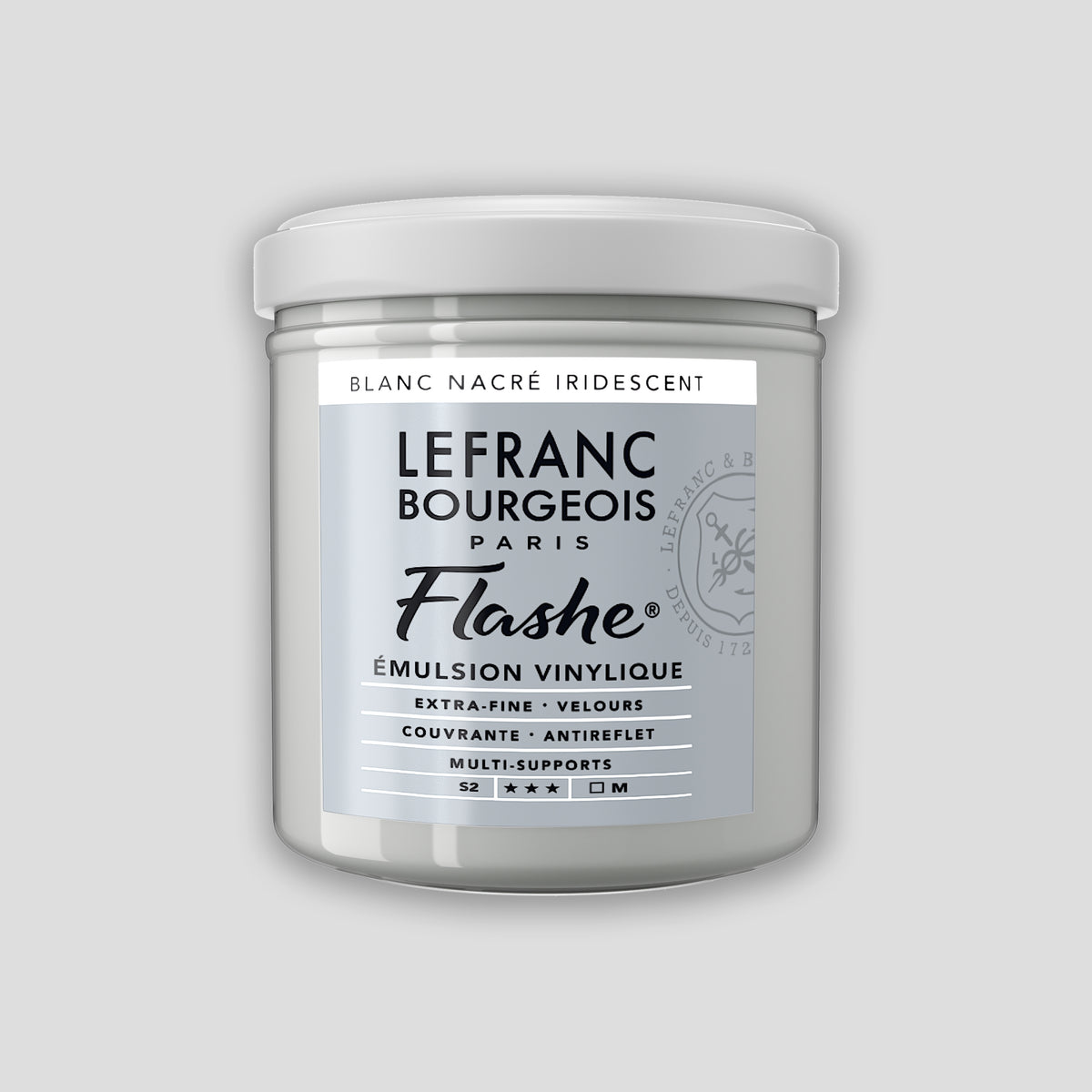 Lefranc Bourgeois Flashe Acrylfarbe, 125 ml, perlweiß, irisierend