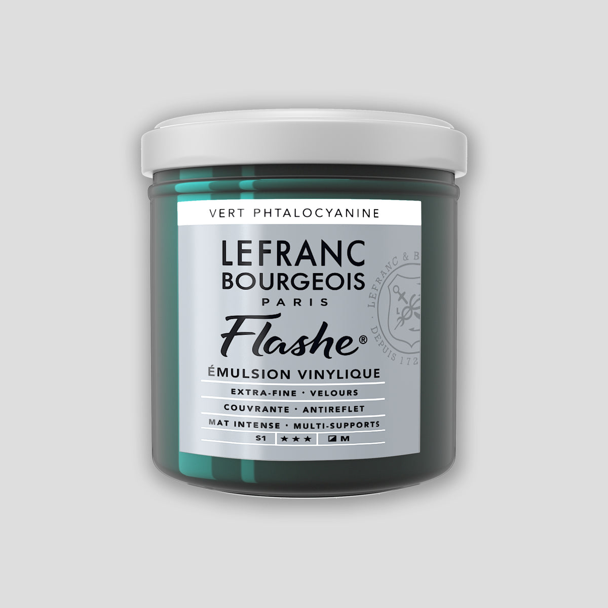 Lefranc Bourgeois Flashe Acrylfarbe 125 ml Phthalocyaningrün