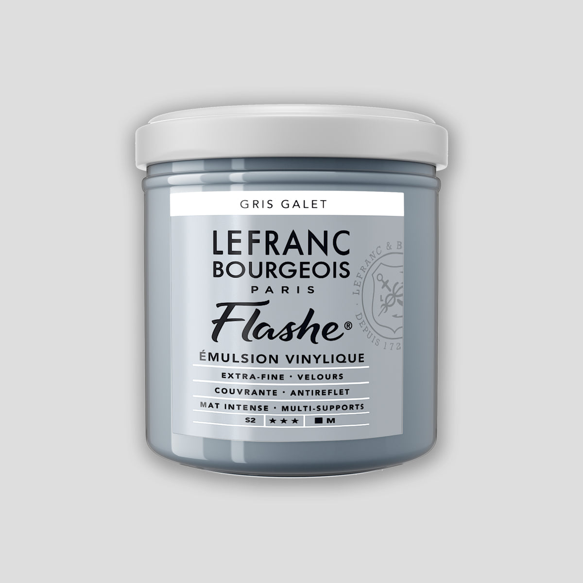 Lefranc Bourgeois Flashe Acrylfarbe, 125 ml, Steingrau