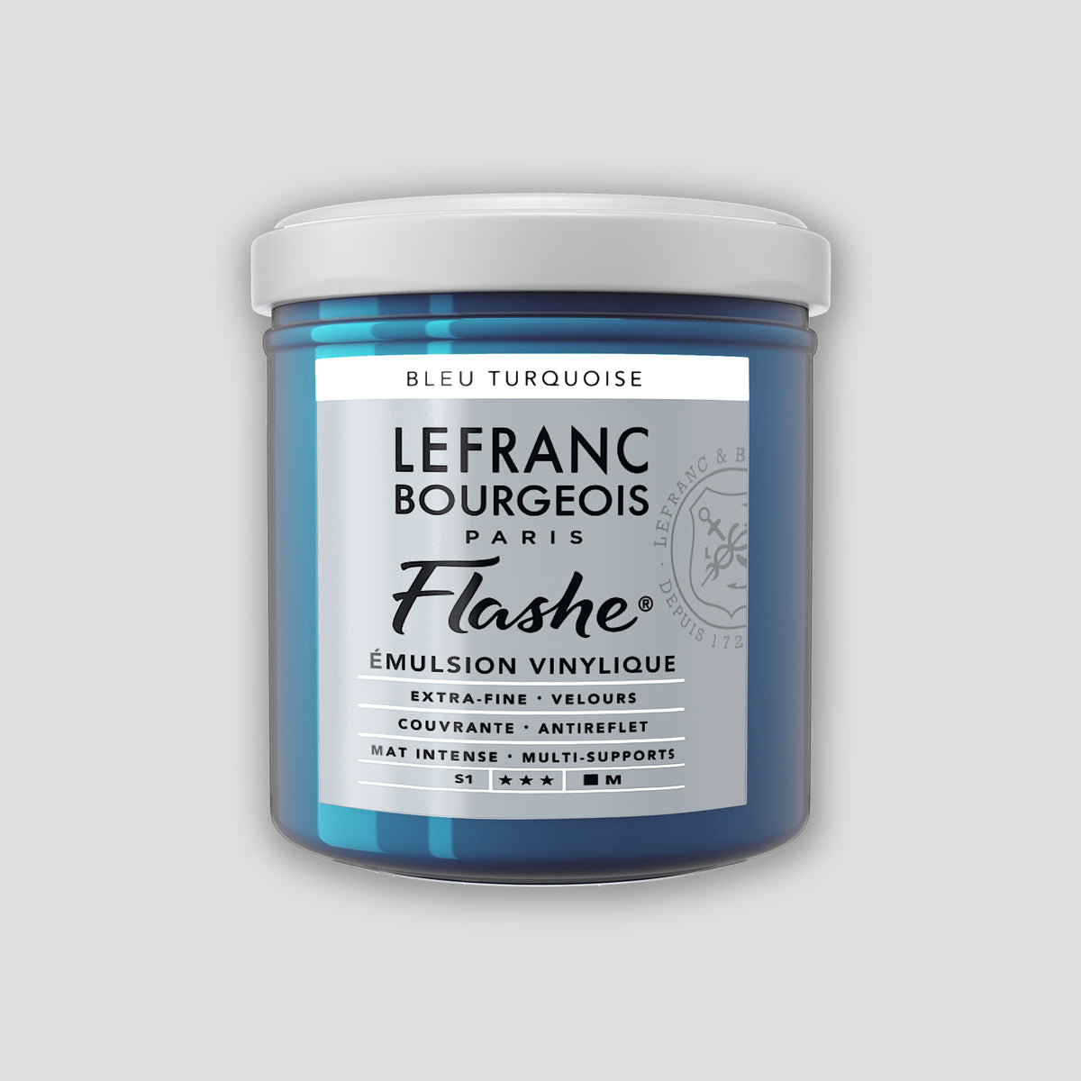 Lefranc Bourgeois Flashe Acrylfarbe, 125 ml, Türkisblau