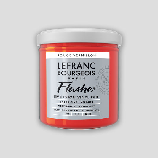 Lefranc Bourgeois Flashe Acrylic Paint 125ml Vermilion Red