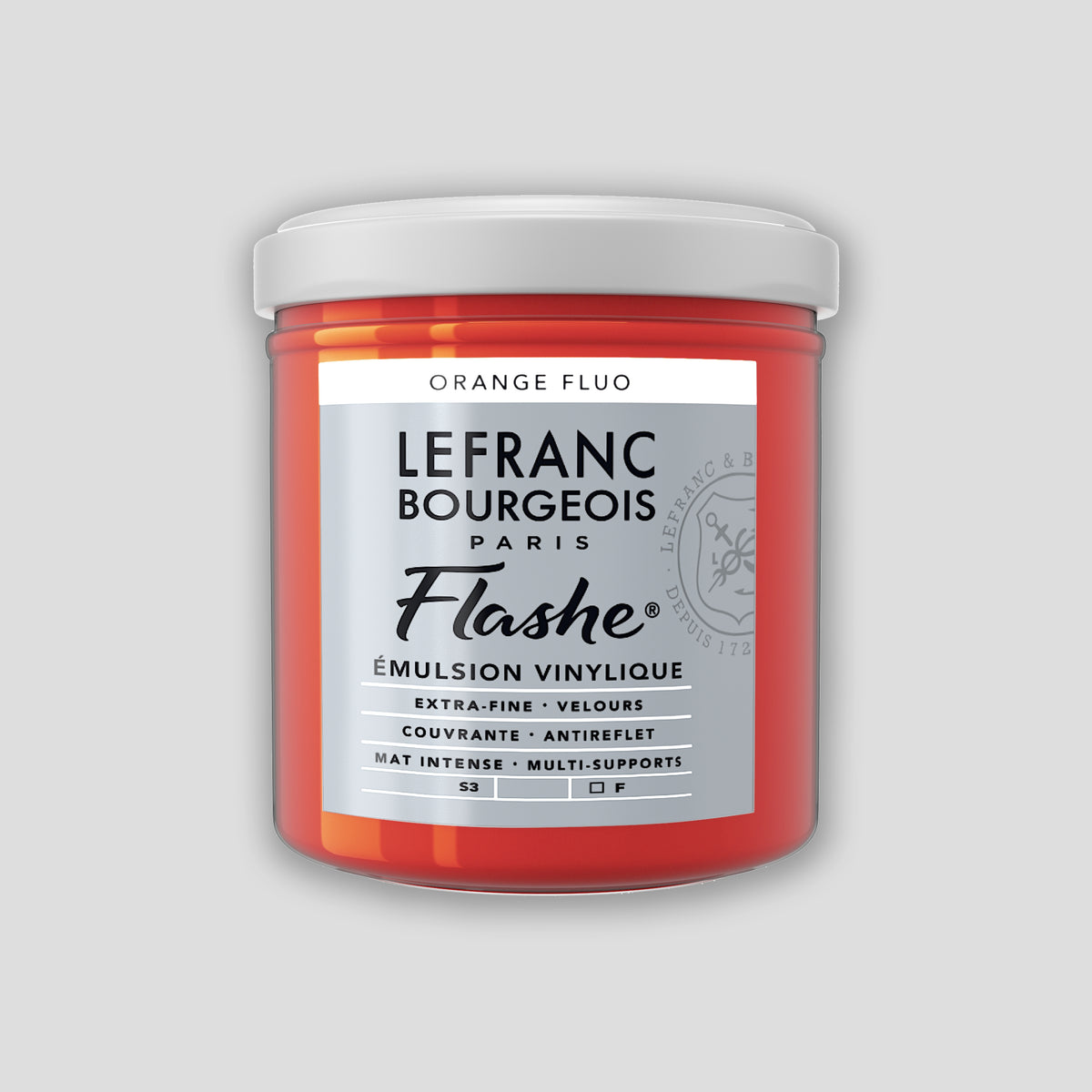 Lefranc Bourgeois Flashe Acrylfarbe, 125 ml, fluoreszierendes Orange