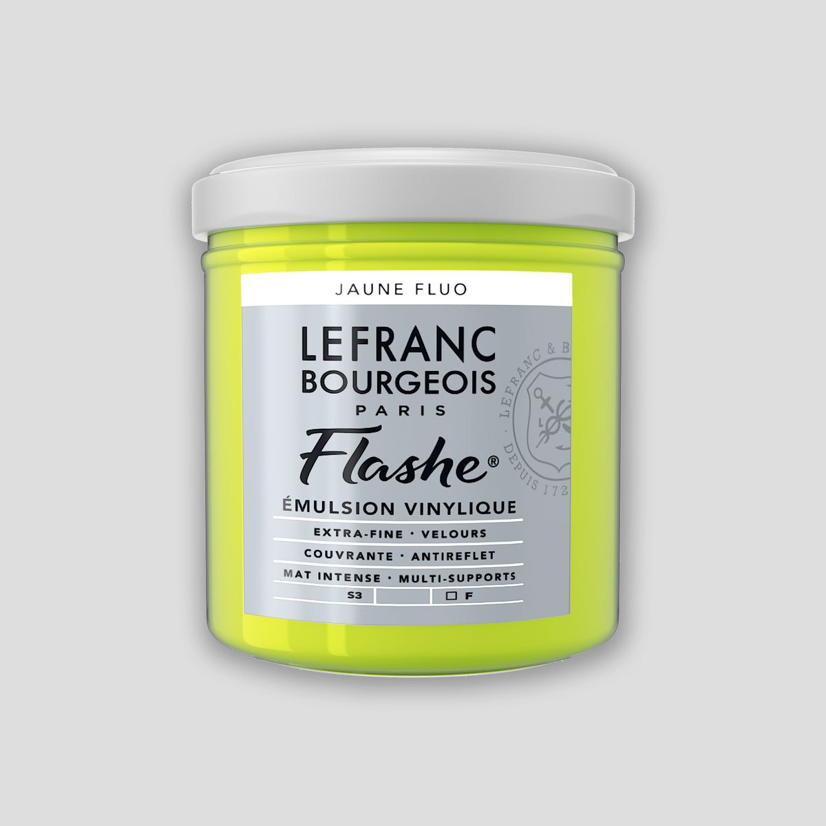 Lefranc Bourgeois Flashe Acrylfarbe, 125 ml, fluoreszierendes Gelb