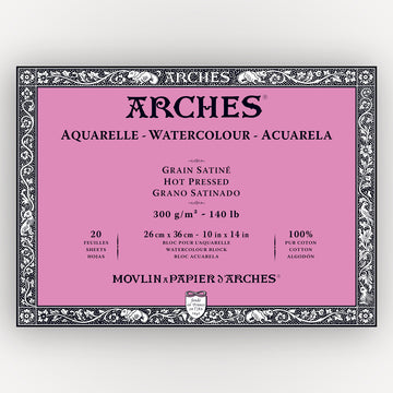 Arches Hot Pressed 26x36cm 300gms 20 sheets