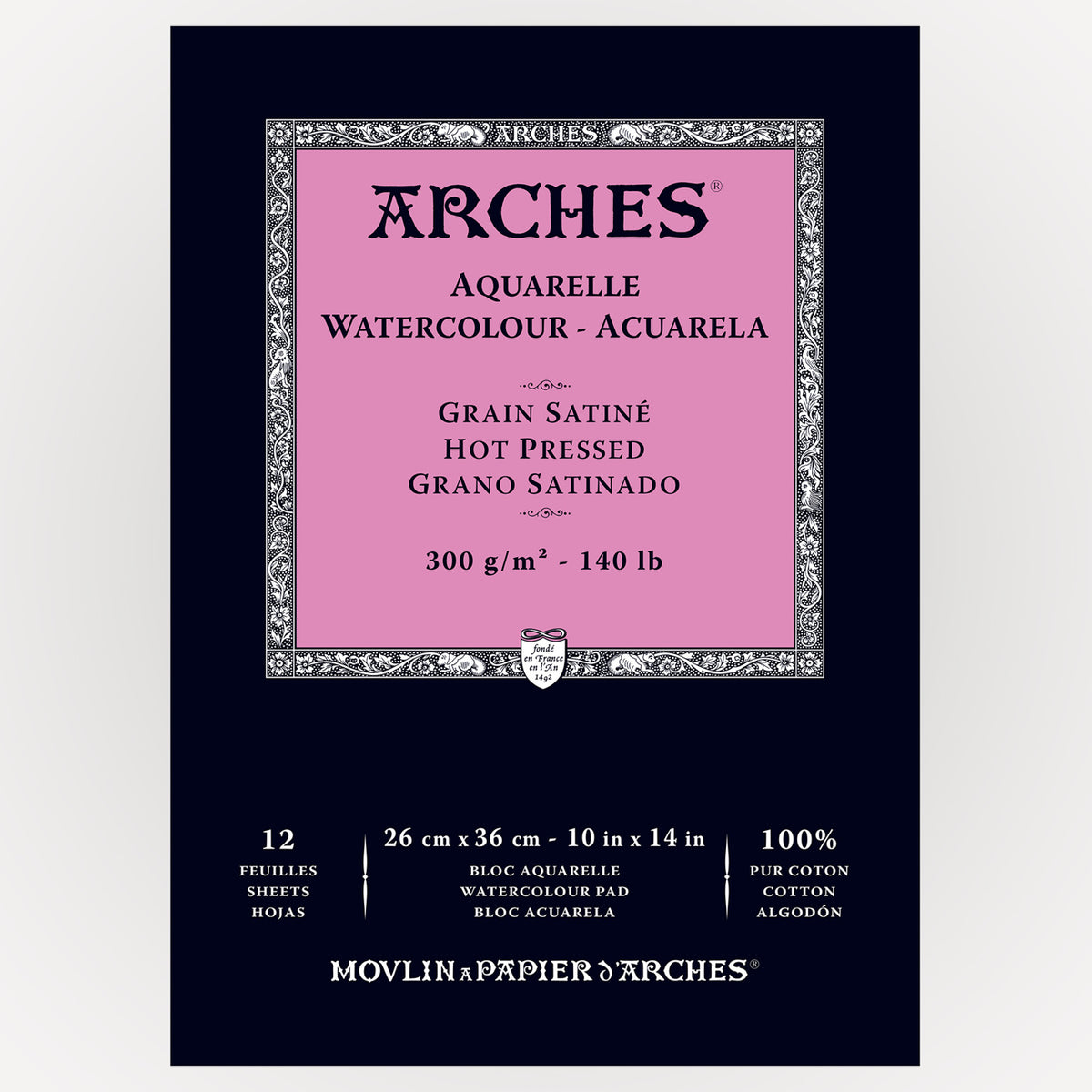 Arches Hot Pressed 26x36cm 300gms 12 sheets
