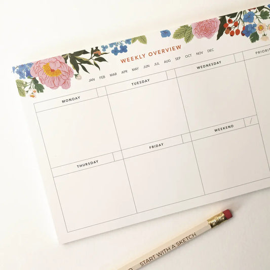 Weekly overview Notepad 'Garden' by Botanica Paper co.