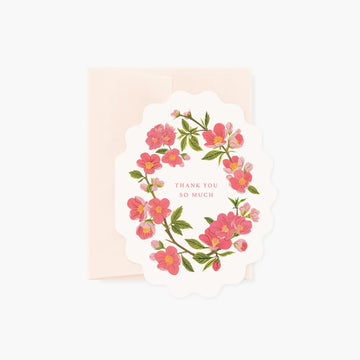 Thank you card 'quince' by Botanica Paper co.