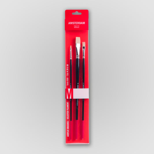 Amsterdam Brush Set 600, M (4-8-16 mm) - Synthetic