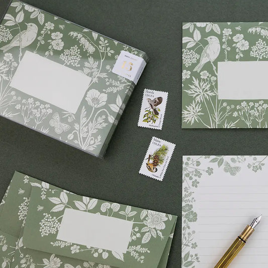 Letter writing set 'Meadow' by Botanica Paper co.