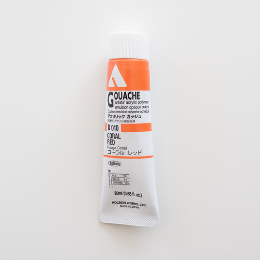 Holbein Acryla Gouache D010 A 'Coral Red'