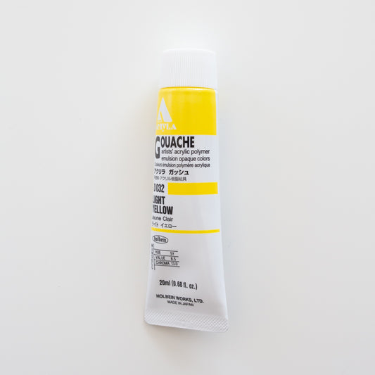 Holbein Acryla Gouache D032 A 'Light Yellow'