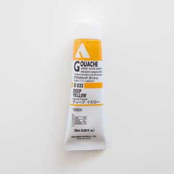 Holbein Acryla Gouache D033 A 'Deep Yellow'