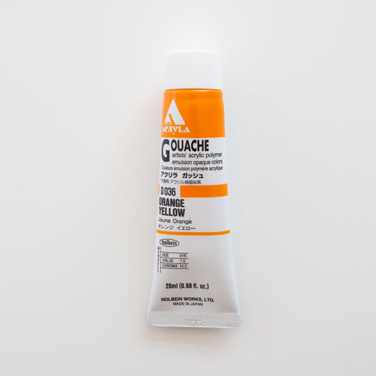 Holbein Acryla Gouache D036 A 'Orange Yellow'