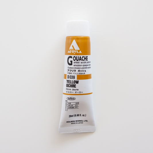 Holbein Acryla Gouache D039 A 'Yellow Ochre'