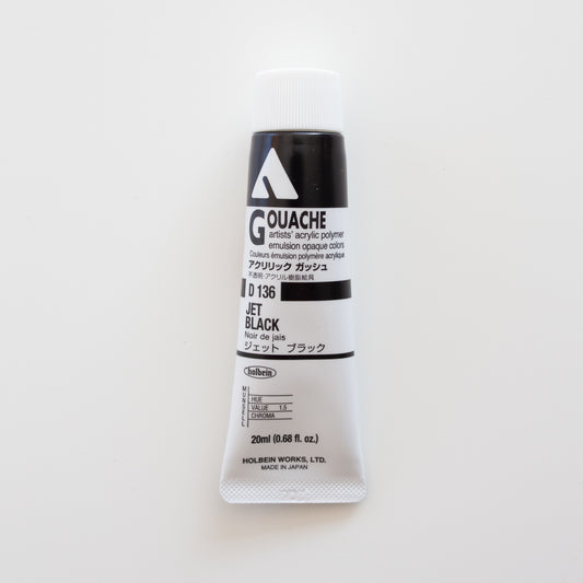 Holbein Acryla Gouache D136 A 'Jet Black'