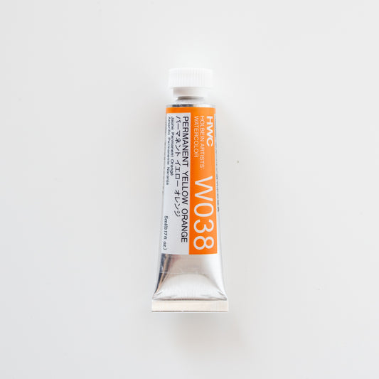 Holbein Künstler-Aquarell 5 ml W038 „Permanent Gelb Orange“ A