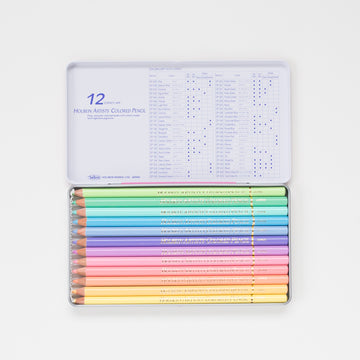 Holbein Kleurpotloden set 12 Pastel Tone