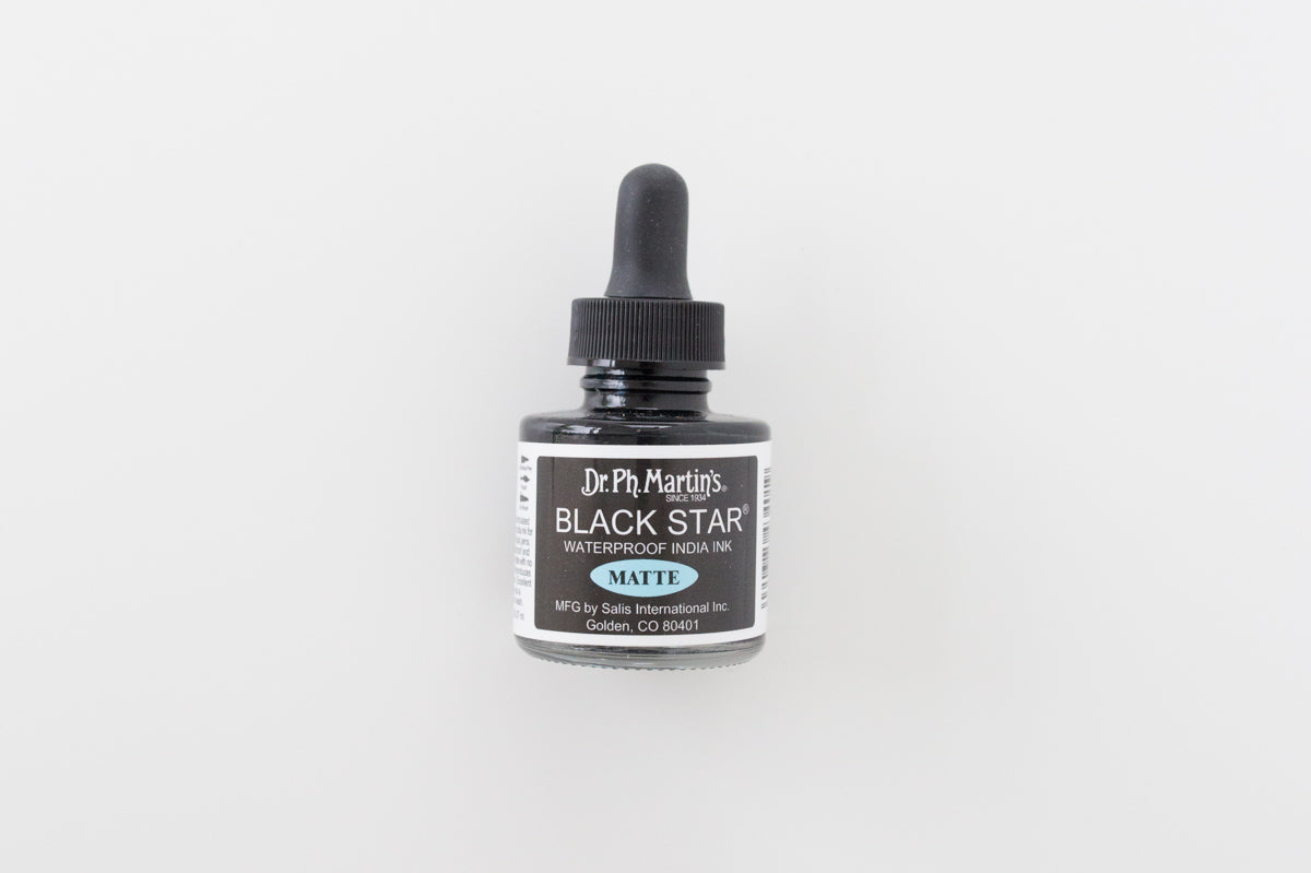 Dr Ph Martin Matte Black Inkt