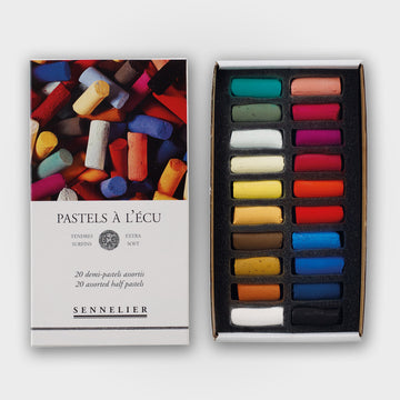 Sennelier soft pastels 'A l'écu' set 20 half pastels