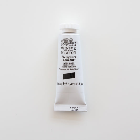 Winsor & Newton Designers Gouache 15ml Ivory Black 1